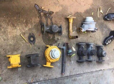 More than 100 water meters had allegedly been stolen and sold for scrap metal in two years. Photo: Queensland Police Service