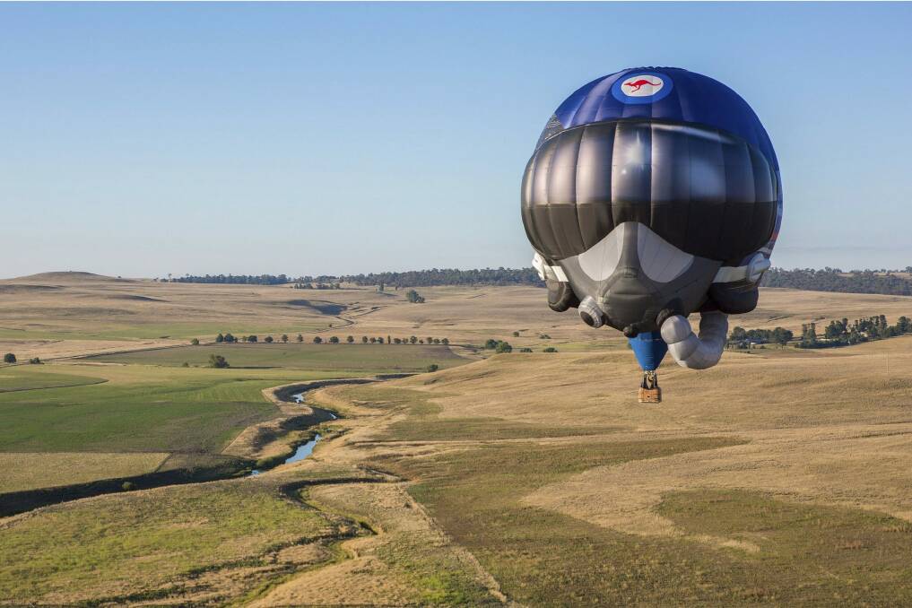 The RAAF's new balloon looks as awesome as the Darth Vader balloon that came to Canberra's last balloon spectacular. Photo: RAAF image
