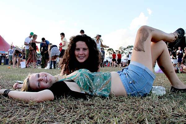 Tantoo Young-Cowie and Holly Robinson, Byron Bay Bluesfest. Photo: Michelle Smith