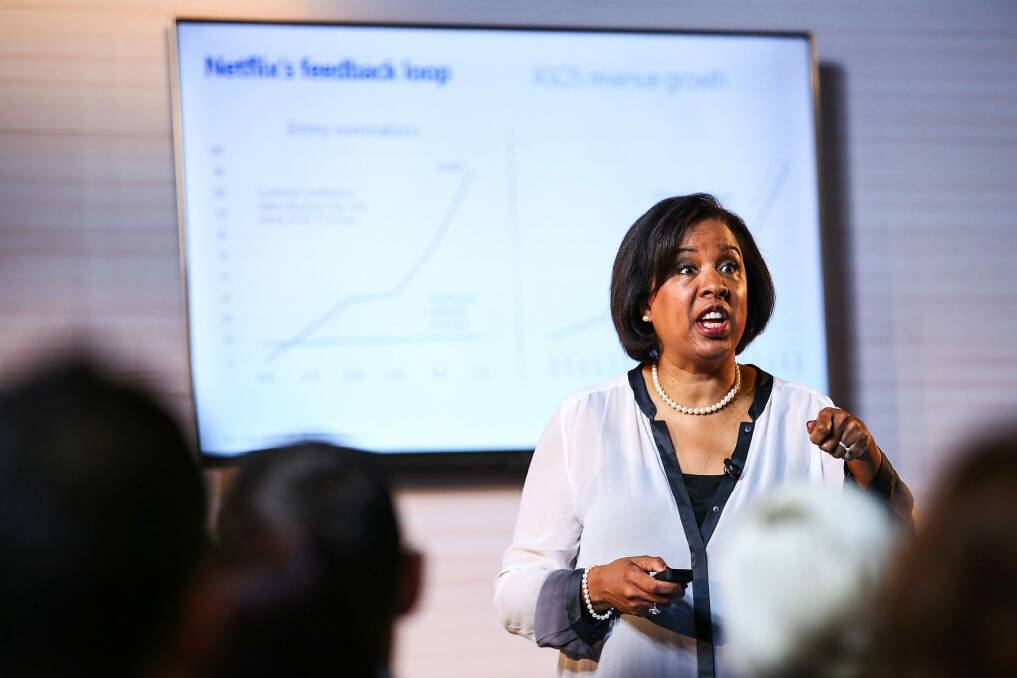 Microsoft global head of industry Toni Townes-Whitley in Sydney on Monday. Photo: Mark Nolan