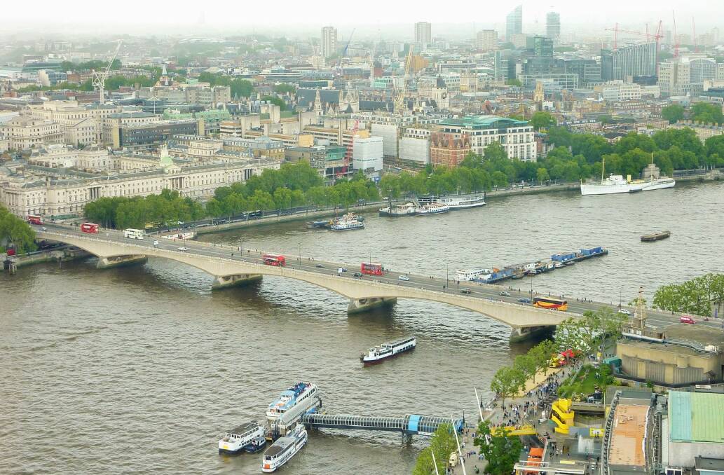 The current Waterloo Bridge as viewed from the London Ey. Photo: Tim the Yowie Man