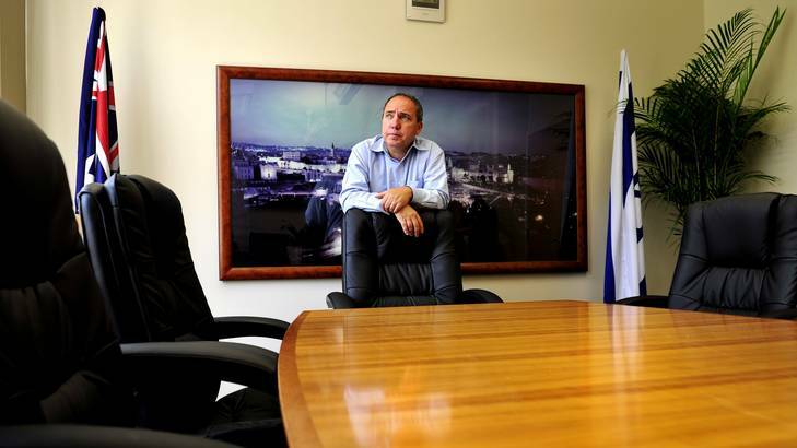 Israel Ambassador Yuval Rotem at the Embassy of Israel in Canberra. Photo: Jay Cronan