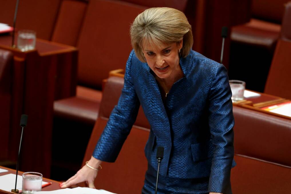 Employment Minister Michaelia Cash and her colleagues face defiance within their own offices over workplace policy. Photo: Alex Ellinghausen