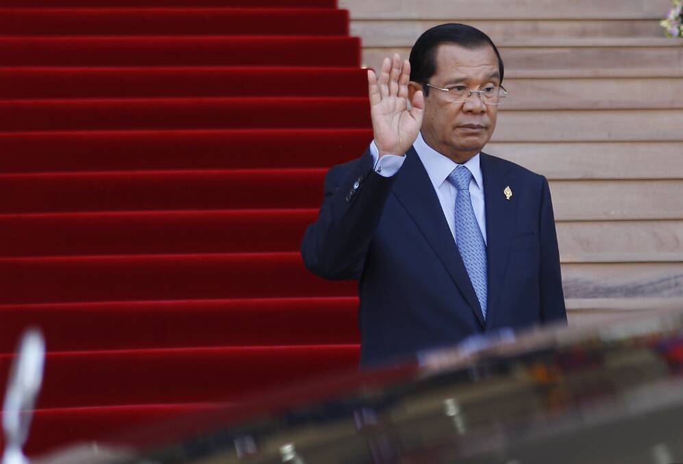 Cambodia's Prime Minister Hun Sen at the National Assembly, in Phnom Penh, Cambodia, last week. Photo: AP
