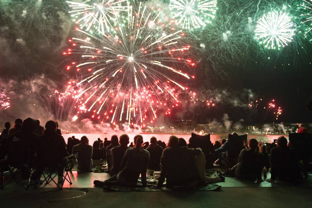 Skyfire will light up the sky over Lake Burley Griffin on Saturday night. Photo: Jay Cronan