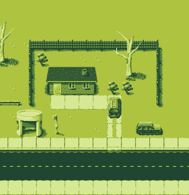 Canberran Elliot Schultz has designed a Canberra video game, which includes realising the cities iconic bus stops in Gameboy format. Photo: Supplied