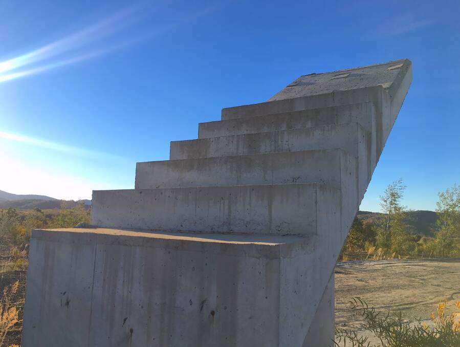 The Cotter Dam’s curious staircase to nowhere. Photo: Tim the Yowie Man
