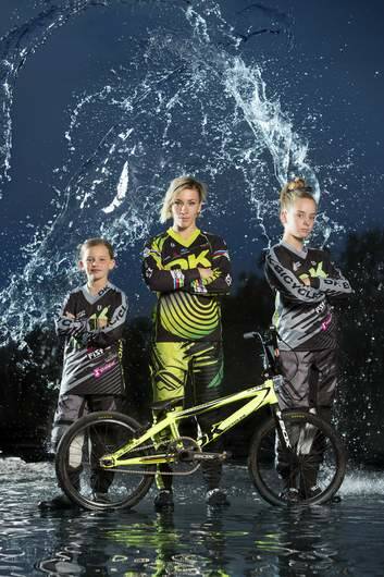 Olympic BMX rider Caroline Buchanan has recruited two rising BMX riders to her 'Next Gen' stable. Canberra's Mikayla Rose, 13, and Sydney's Paige Harding, 10, will work with Buchanan as they aim to take the next step in their careers. Photo: Adam McGrath Hcreations Photogra