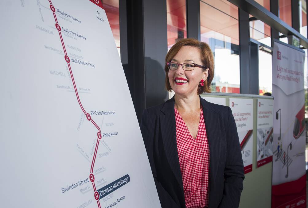 Transport Minister Meegan Fitzharris: there will be one more stop on light rail stage one.  Photo: Elesa Kurtz