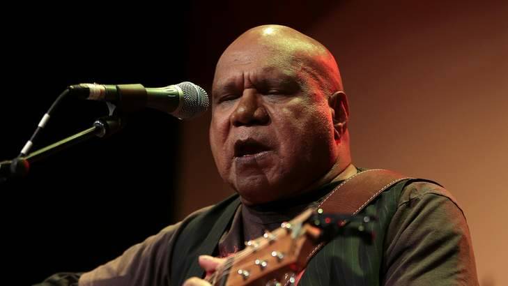 Archie Roach performing at the Folk Festival. Photo: Jeffrey Chan