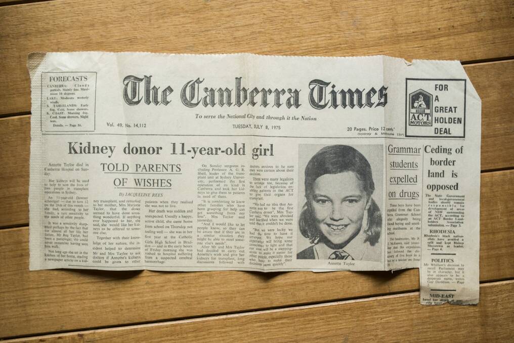 The Canberra Times, clipping from Tuesday 8th July 1975, featuring Annette Taylor.  Photo: supplied