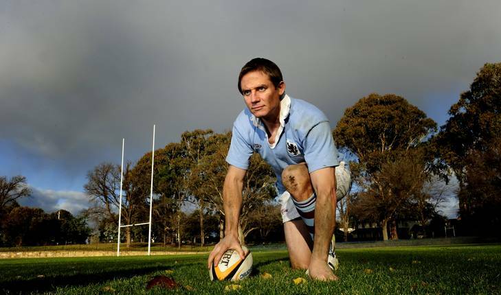 Stephen Larkham will be playing a Golden Oldies match this weekend. Stephen is pictured in his Wests gear. Photo: Melissa Adams