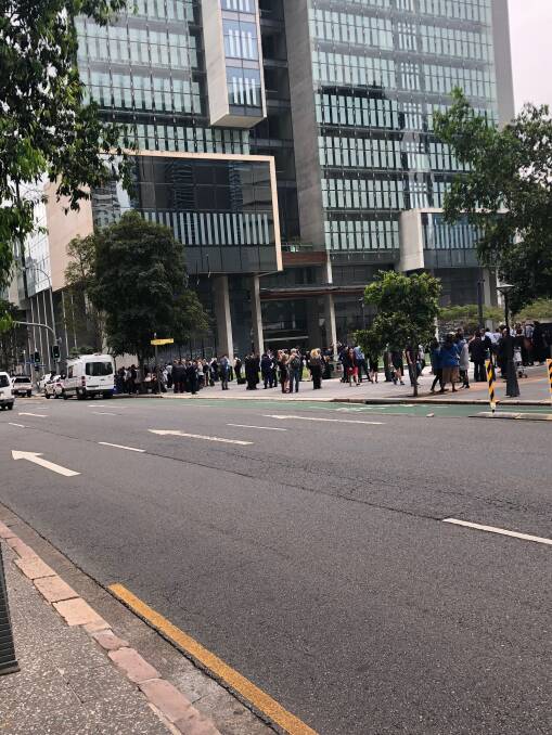 The Brisbane Supreme Court was evacuated on Monday because of a bomb threat. Photo: Supplied