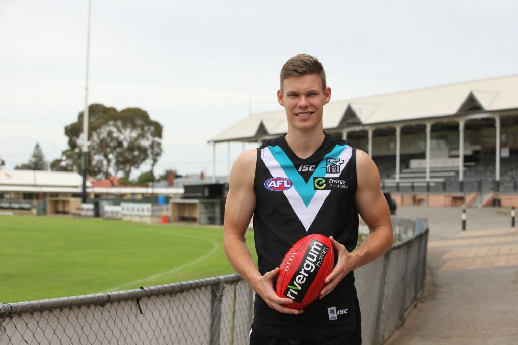 Canberra product Logan Austin is on the verge of his AFL debut with Port Adelaide. Photo:  