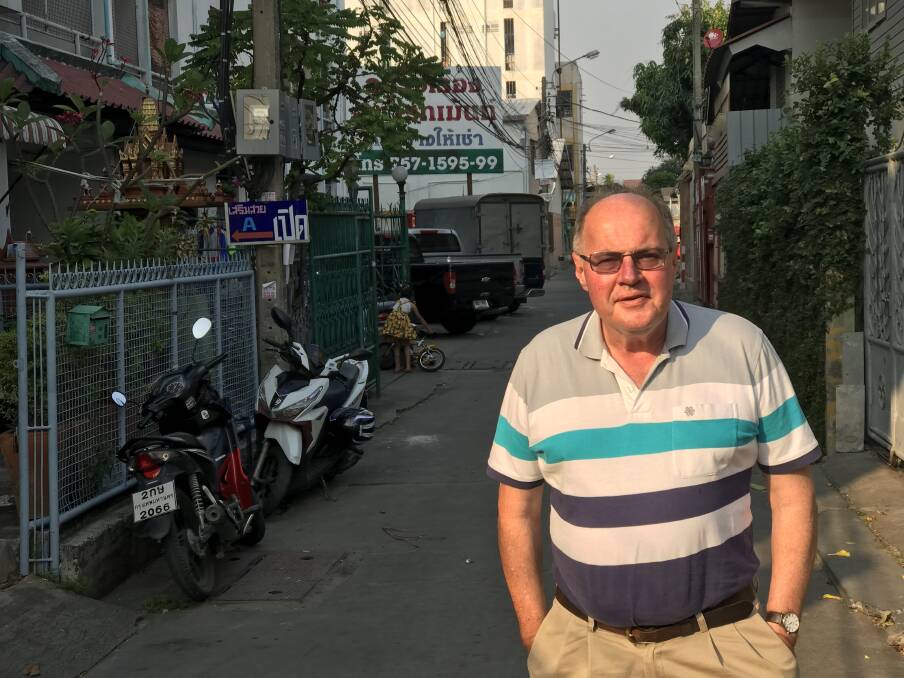 Father Mick Kelly, the  Sydney-born priest and journalist who works with and helps about 400 Pakistani refugee families in Bangkok, Thailand.  Photo: James Massola