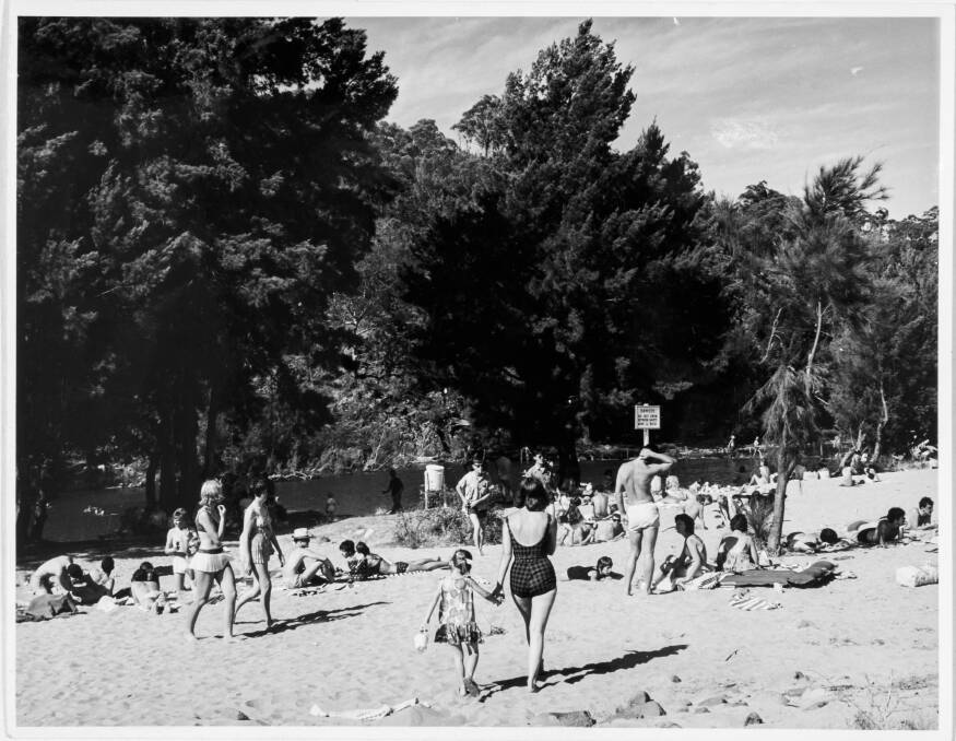 Swimmers at Casuarina Sands in January 1965. Part of the Fairfax photographic archive recently acquired by Canberra Museum and Gallery. Photo: Supplied