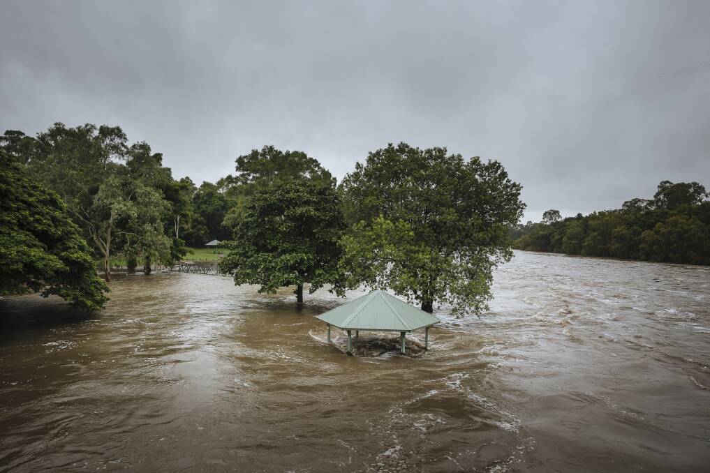 The Ross River's broken banks in Townsville during the flood. Photo: Andrew Rankin - AAP