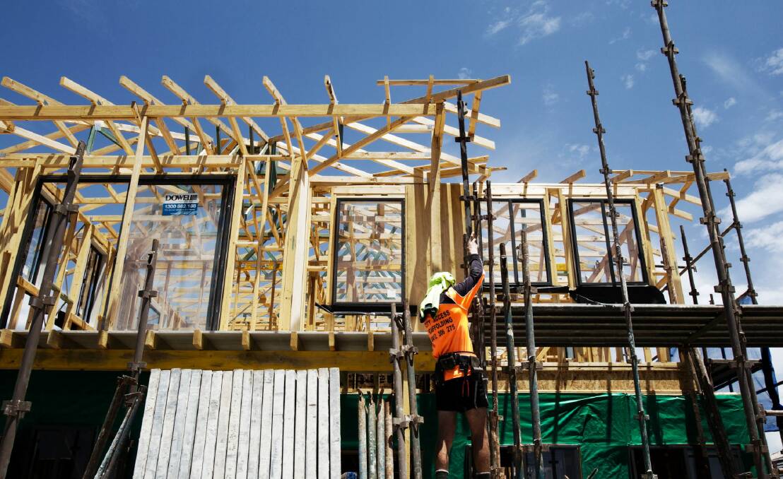 Downturn: Home building continues to decline in Canberra. Photo: Louie Douvis