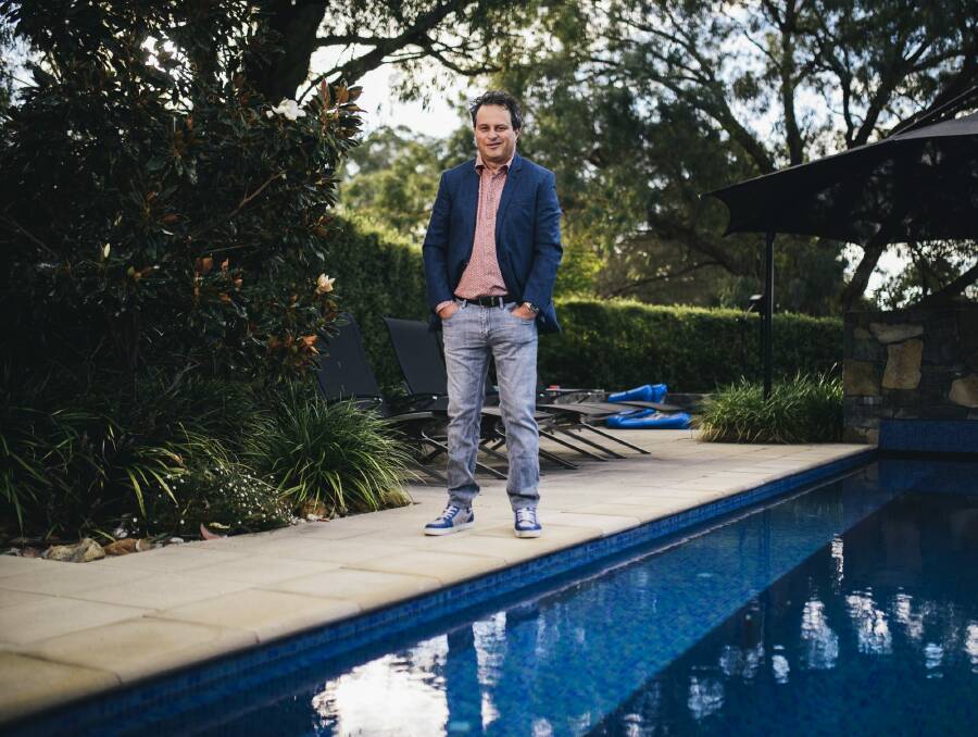 Canberra entrepreneur Matt Bullock at home in Pearce. He has just sold his online transaction company eWAY for $US50 million. Photo: Rohan Thomson