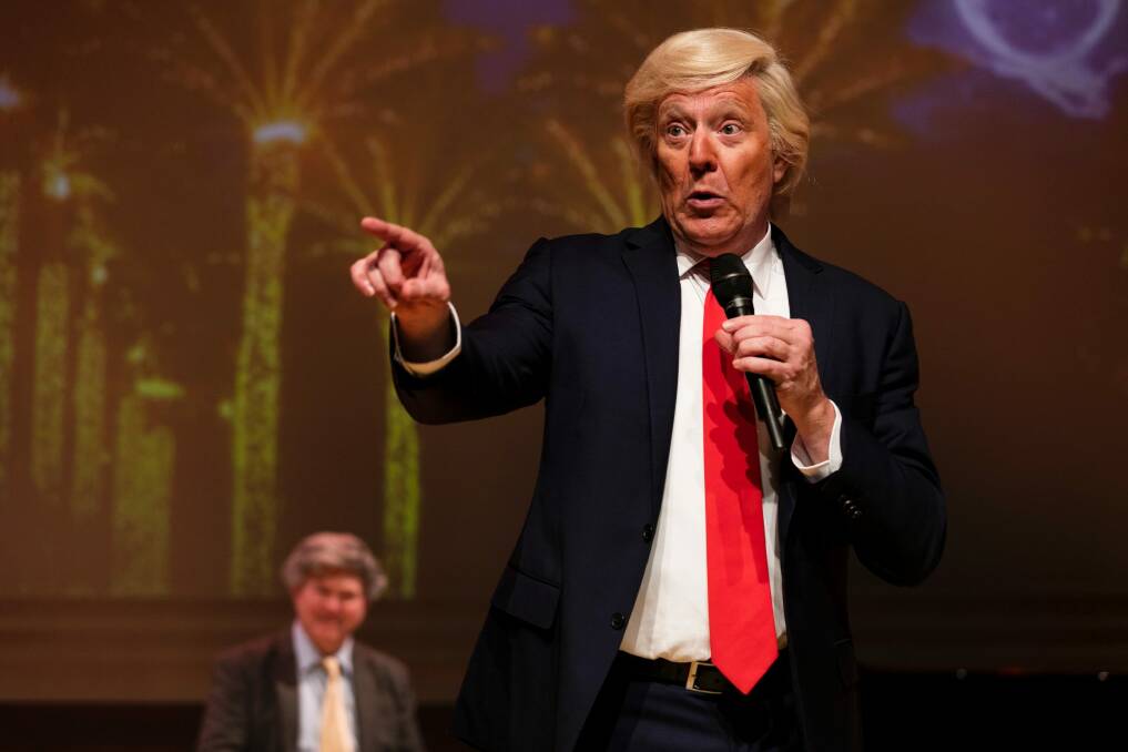 Jonathon Biggins as Donald Trump in The Wharf Revue? Photo: Brett Boardman