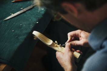 The tools of the trade are still the same as hundreds of years ago says violin-maker Hugh Withycombe. Photo: Rohan Thomson