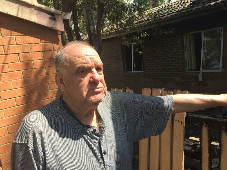 Terry Price's home caught fire. Photo: Steve Evans.