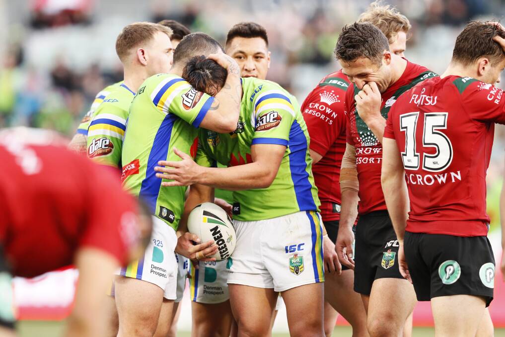 The Canberra Raiders knocked over the Bunnies. Photo: NRL Imagery
