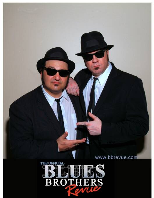 Wayne Catania and Kieron Lafferty as Jake and Elwood Blues. 