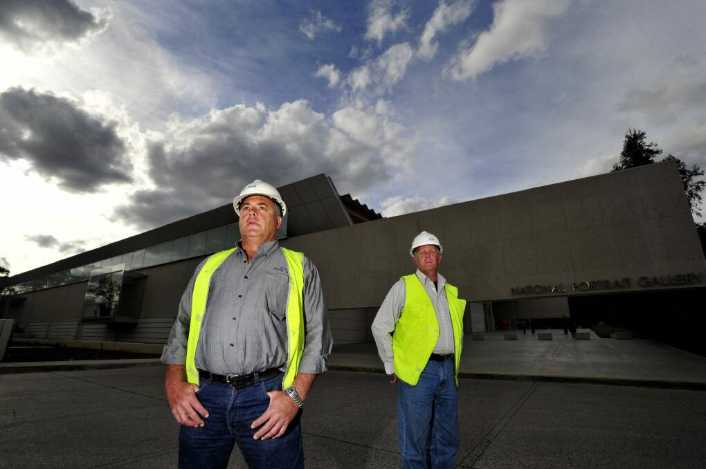 The Richards brothers Wayne and Craig of Erincole building services, Queanbeyan mortgaged both their homes to save themselves from bankruptcy during the build of the National Portrait Gallery. Photo: Melissa Adams MLA