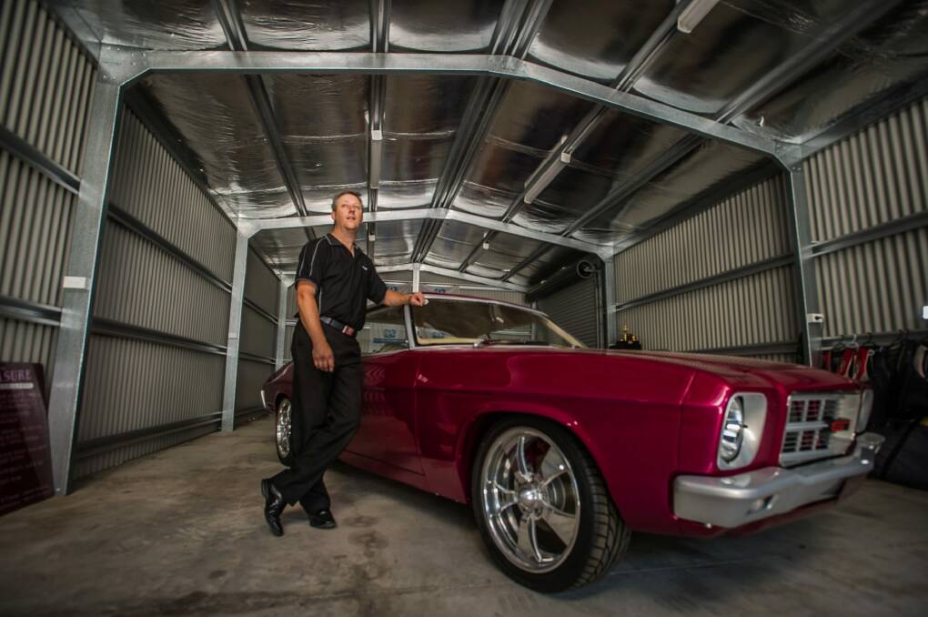 Ben Sargent of Fisher and his 1971 Holden HQ Monaro. Photo: Karleen Minney