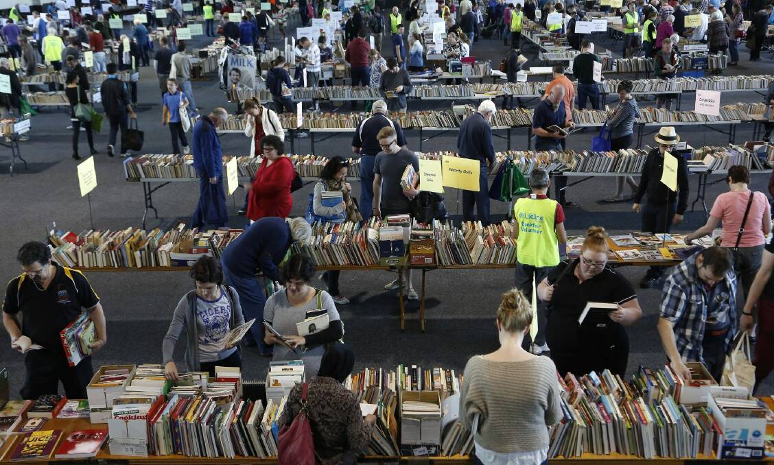 The Lifeline Book Fair is on all weekend at Exhibition Park in Canberra. Photo: Jeffrey Chan