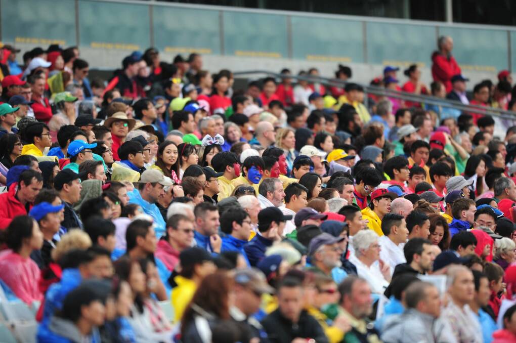Packed house: Fans show their support at Canberra Stadium as Kuwait take on South Korea in the Asian Cup.  Photo: Melissa Adams