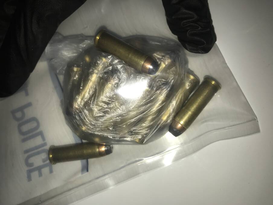 Ammunition, which police allegedly seized from Alexander Victor Miller on Tuesday night. Photo: ACT Policing
