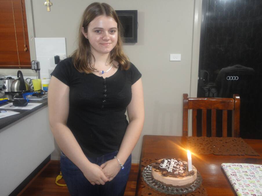Courtney Topic celebrating her 22nd birthday. Photo: Courtesy of the Topic Family