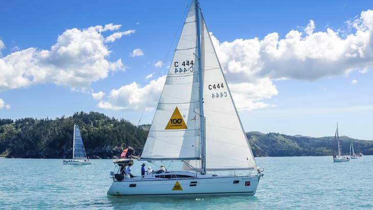 The yacht Namadgi will carry the Centenary of Canberra logo in this year's Sydney to Hobart yacht race. Photo: Supplied