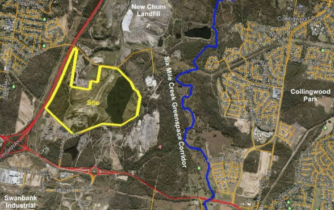 Proposed new BMI Group super dump site at New Chum near Swanbank. Photo: supplied