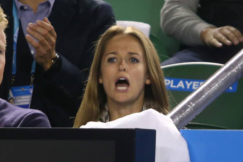Kim Sears' colourful support of her fiancee has gained her plenty of support on Twitter.   Photo: Patrick Scala