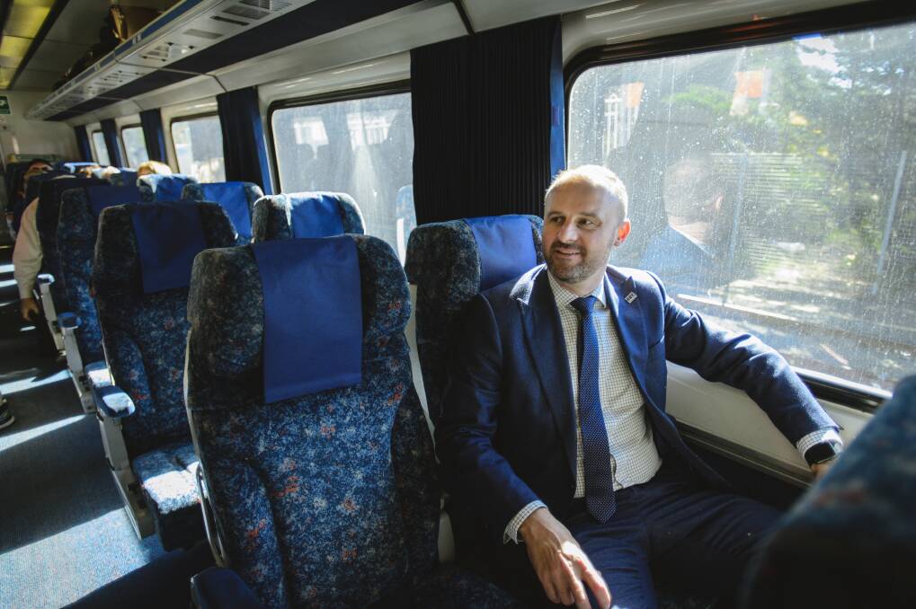 Chief Minister Andrew Barr has lobbied for a faster train between Sydney and Canberra in the past.  Photo: Sitthixay Ditthavong
