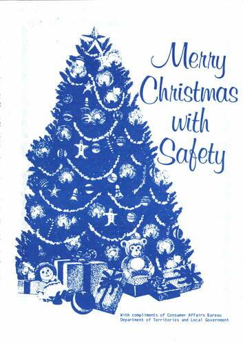 The cover of Merry Christmas With Safety, a pamphlet from 1983. Photo: National Archives of Australia