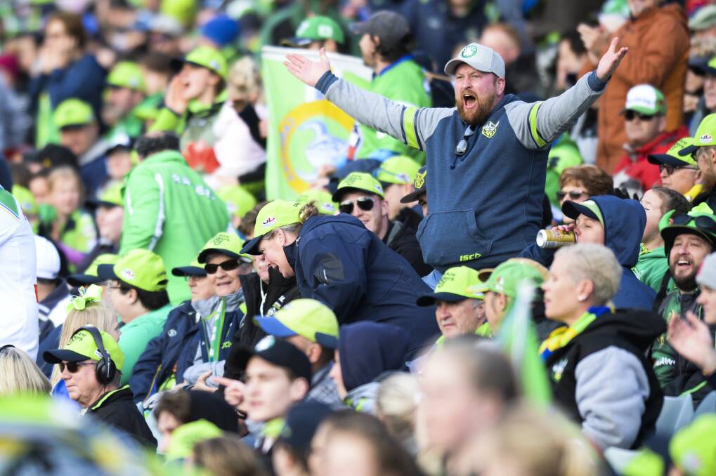 Raiders fans were out in force. Photo: Rohan Thomson