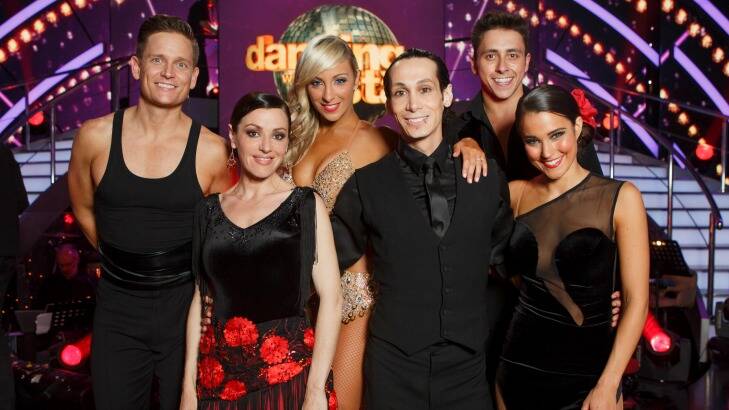 The three grand finalists of season 13 of Dancing With The Stars - Tina Arena, Cosentino and Rhiannon Fish.