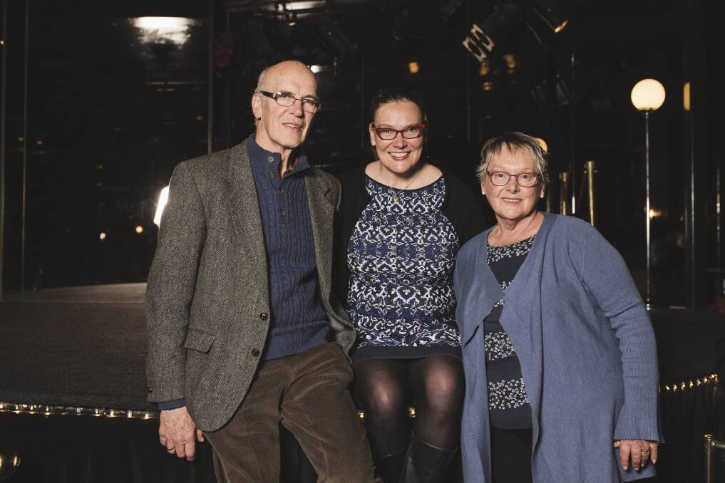 Louise Ellery with her parents Graham and June on Wednesday night. She credits her parents with helping her in her recovery. Photo: Jamila Toderas