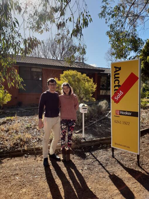 Kyle Knowles, 26, and Katarina Pavkovic, 24, who just bought their first home. Photo: Supplied. 