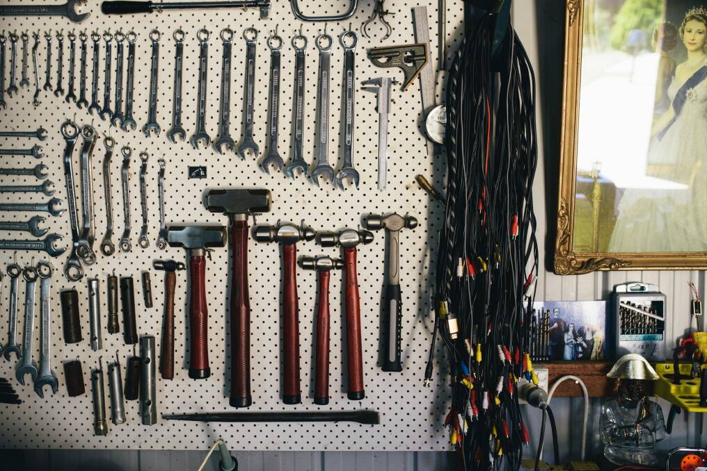 Chris started his tool collection when he was 18 and broke. Photo: Rohan Thomson