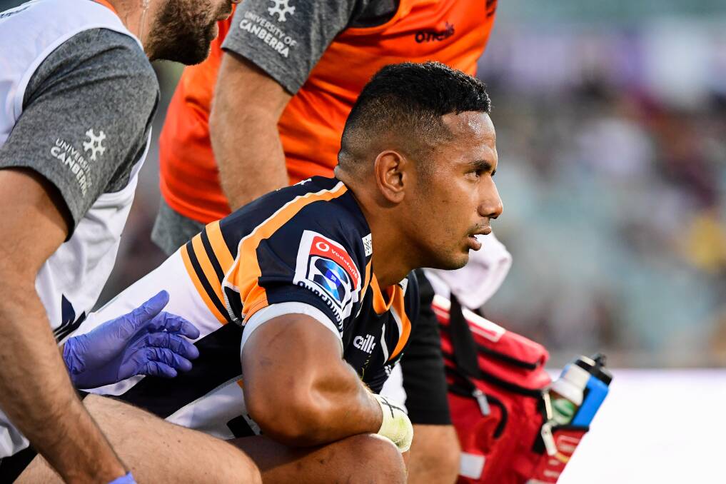 Toni Pulu will have surgery on a fractured cheek on Monday. Photo: Stuart Walmsley/rugby.com.au