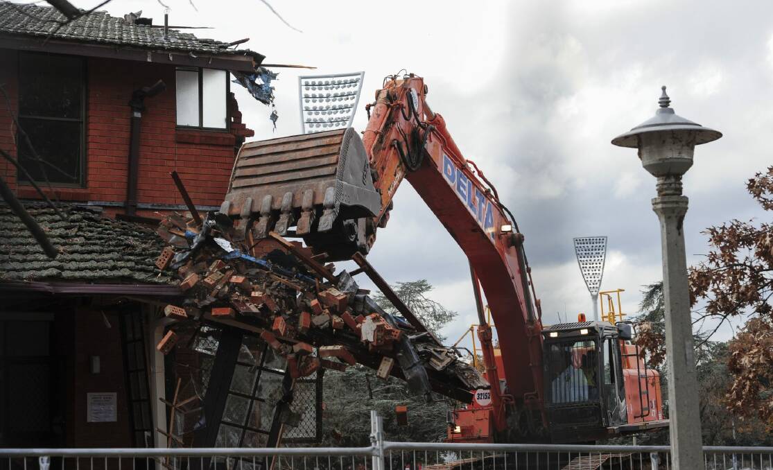 Demolition work has taken more than six weeks but the development project is going smoothly. Photo: Graham Tidy