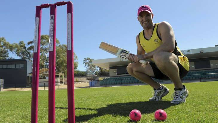 Ginninderra first grade cricket captain Josh Kentwell has a very personal reason for supporting Pink Stumps Day. Photo: Graham Tidy
