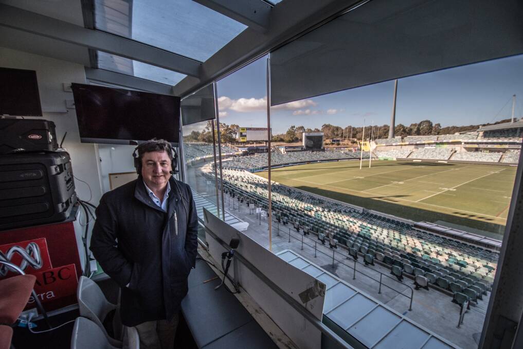 Tim Gavel has called almost every Raiders and Brumbies game for the past 30 years. Photo: Karleen Minney