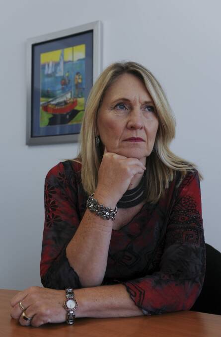 Crossroads: Directions CEO Fiona Trevelyan, pictured in her Woden office, said increased demand for drug treatment services had led to the organisation's call for extra funding.  Photo: Graham Tidy