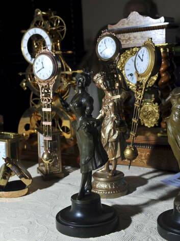 The National Association of watch and clock collectors, hold a show at the Irish Club, Weston. All types of clocks were on display. Photo: Graham Tidy